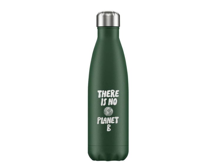 FLASKE no planet b 500 ml RVS Drinkfles - Moss