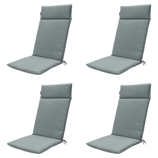 Madison Silver canvas eco+ Tuinstoelkussen - Set van 4