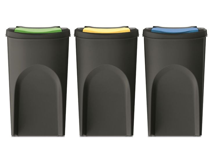 Keden set van 3 afvalscheidingsbakken - 35 liter