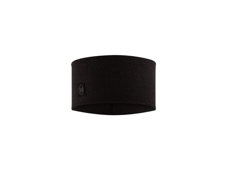 Buff Merino Wide Hoofdband - Solid Black