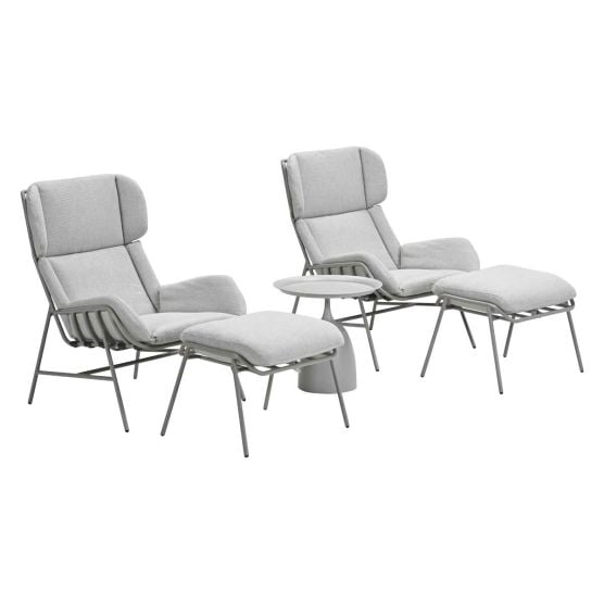 Garden Impressions Fresno - Mati taupe - 3-delig - loungestoelen