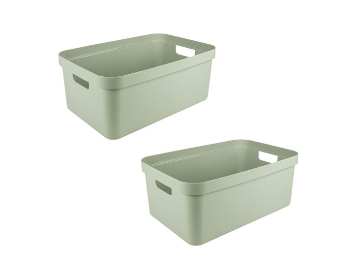 Sunware Sigma home set van 2 45L opbergbox - groen