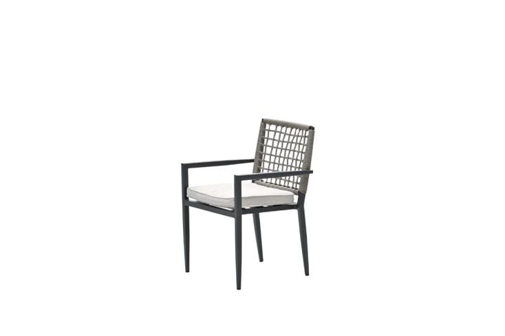 Florance dining fauteuil  - c. black-rope taupe-desert sand
