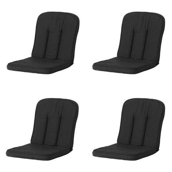 Madison Rib black Tuinkussen - Set van 4