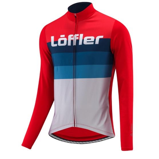 Löffler L/S Messenger Mid Red heren wielrenshirt