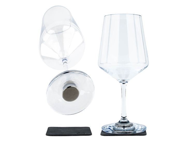 Silwy Wein Classic magnetische kunstof glazen - 2 stuks