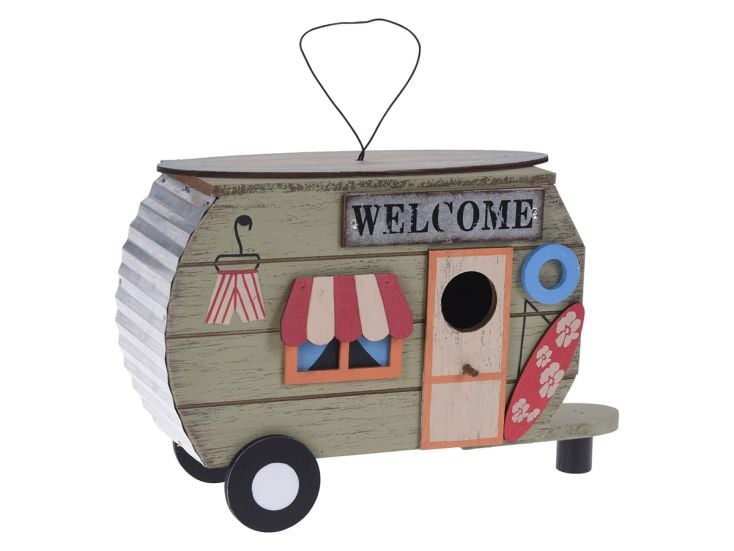 Caravan Welcome houten vogelhuis