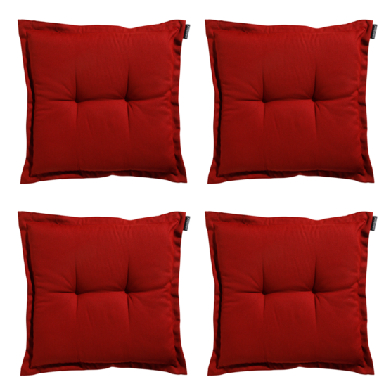 Madison Rib red Zitkussen - Set van 4