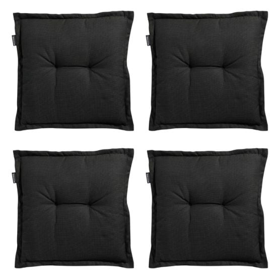 Madison Rib black Zitkussen - Set van 4