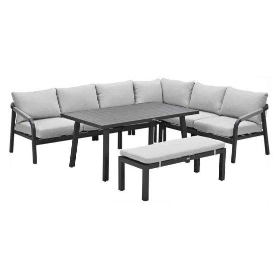 Garden Impressions Tarera donker grijs - 6-delige loungediningset