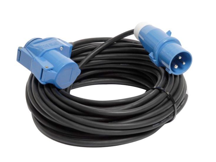Gimeg 25 meter 2,5 mm² haakse CEE verlengkabel
