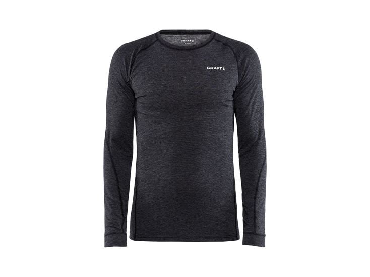 Craft Core wollen merino heren shirt - Black Melange