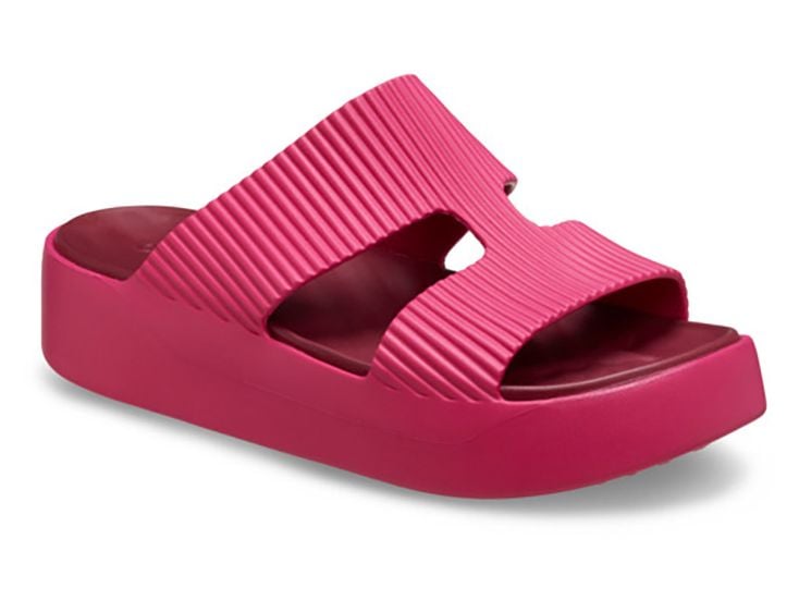 Crocs Getaway Groove Platform H-Strap dames sandalen - Dragon Fruit