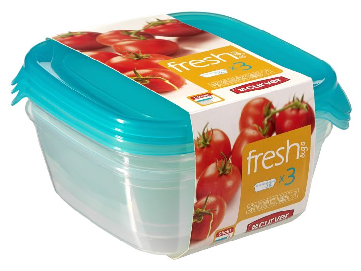 Curver Fresh&Go vershouddozen - 3 x 0,80 liter