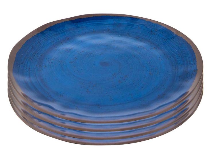 Bo-Camp Halo set van 4 melamine dinerborden - Blue