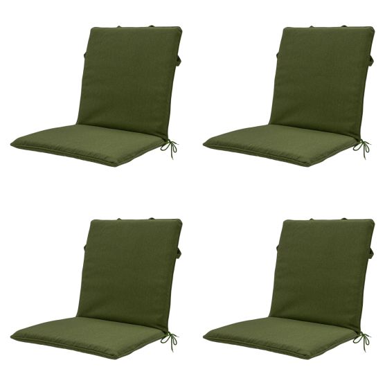 Madison Moss green canvas eco+ Stapelstoelkussen - Set van 4