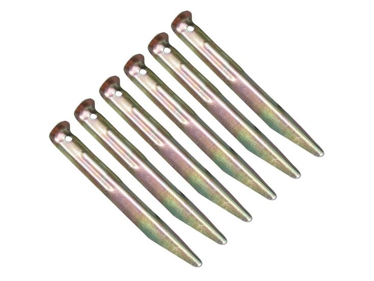 High Peak 42205 stalen tentharingen - Set van 6