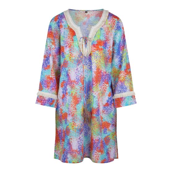 LingaDore 7207P-1 Coral Leopard Print Kimono