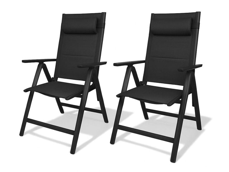 FlinQ Set van 2 opvouwbare campingstoelen - Black
