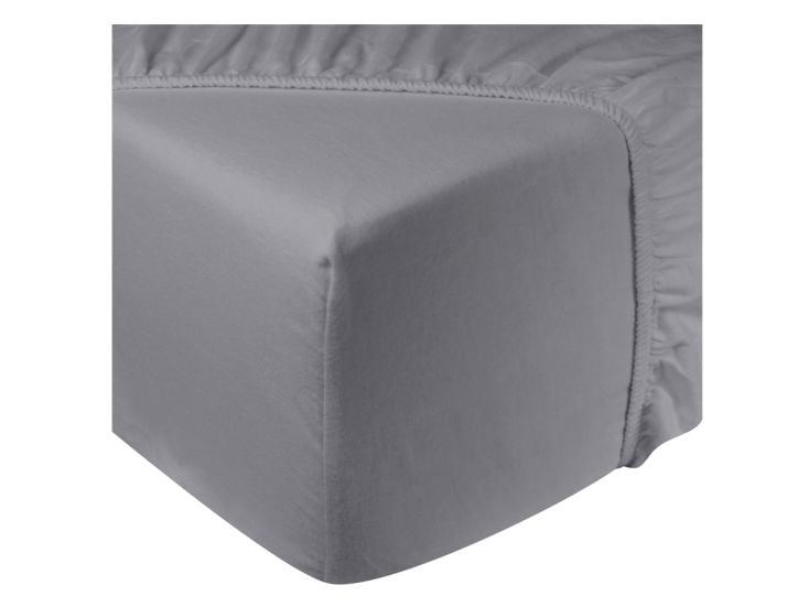 DoubleDry Flanel 90x200 cm hoeslaken - grijs