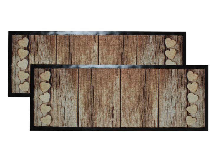 Jacks Door Wood 45 x 125 cm deurmat - Set van 2