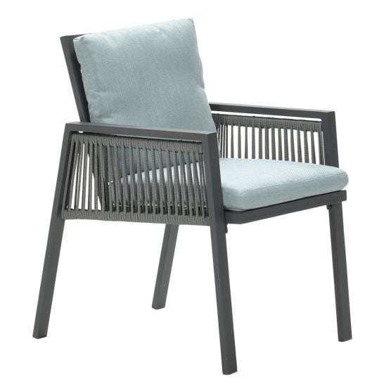 Garden Impressions Brendon licht - mint grijs lounge dining stoel