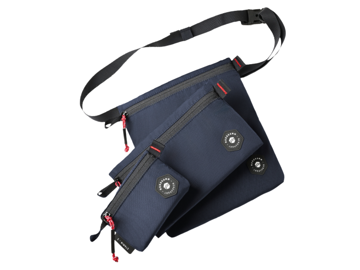 Nordkamm Etamin Blue tasjes - Set van 3