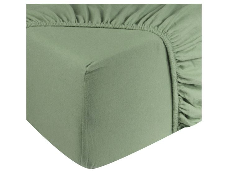 DoubleDry Jersey 90 x 200 cm hoeslaken - Old Green