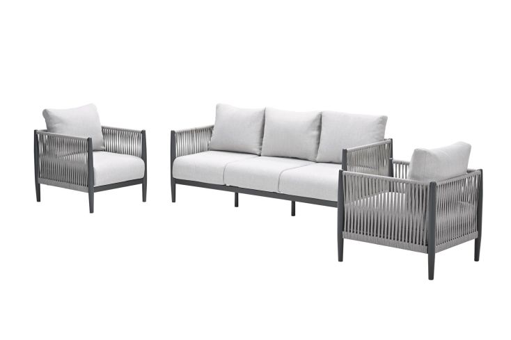 Garden Impressions Diamo 3-delige loungeset - carbon black