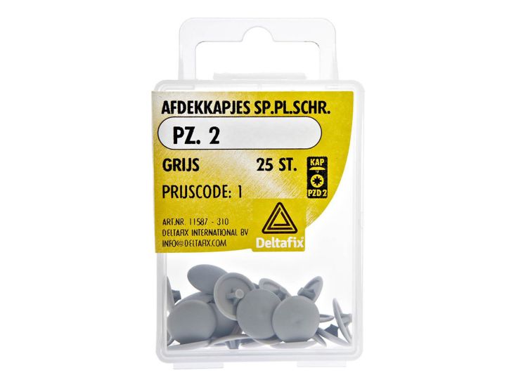 Deltafix spaanplaatschroef afdekkapje - Grey