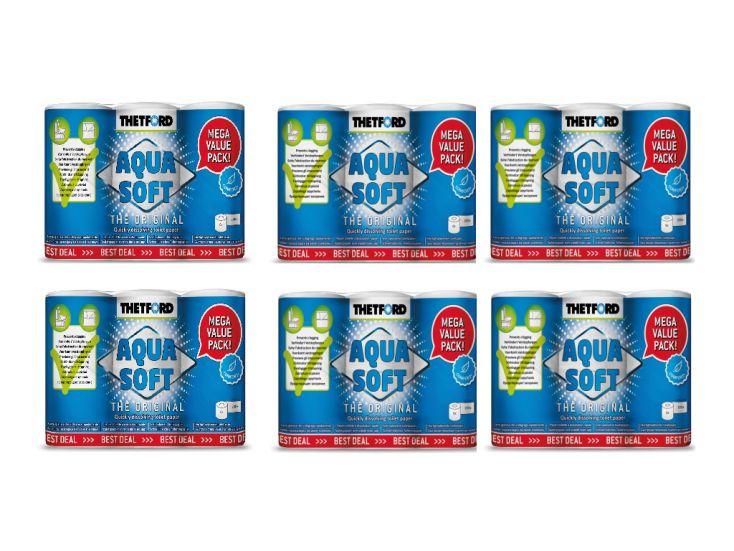 Thetford Aqua Soft Promo sixpack toiletpapier - set van 6