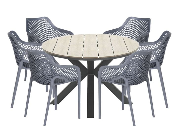 Garden Impressions Air XL Tulli 7-delige tuinset - Dark Grey