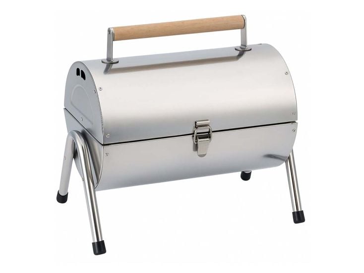 Alpina draagbare tafel houtskool barbecue - Silver