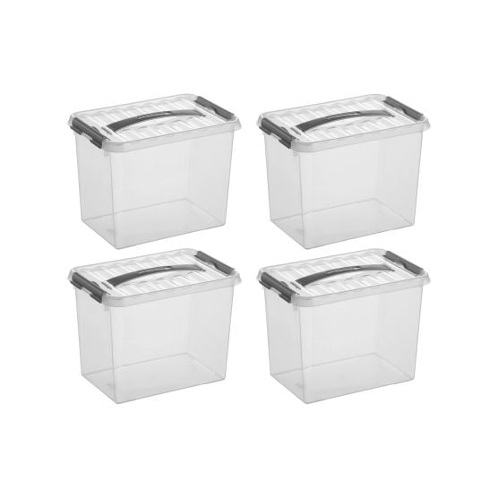 Sunware Q-line 9 liter set van 4 opbergboxen