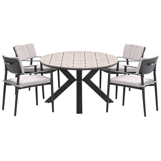 Garden Impressions Dane - Tulli - d. grijs - 5-delige tuinset