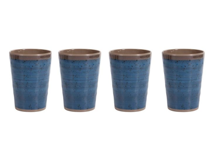 Bo-Camp Halo set van 4 melamine bekers - Blue