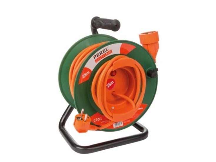 Perel EGCR25N2 1-voudige kabelhaspel - 25 meter