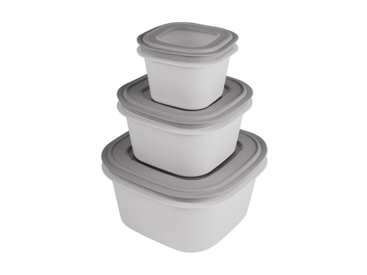 Sunware Sigma home 3-delige vershoudbakjes set - Grey