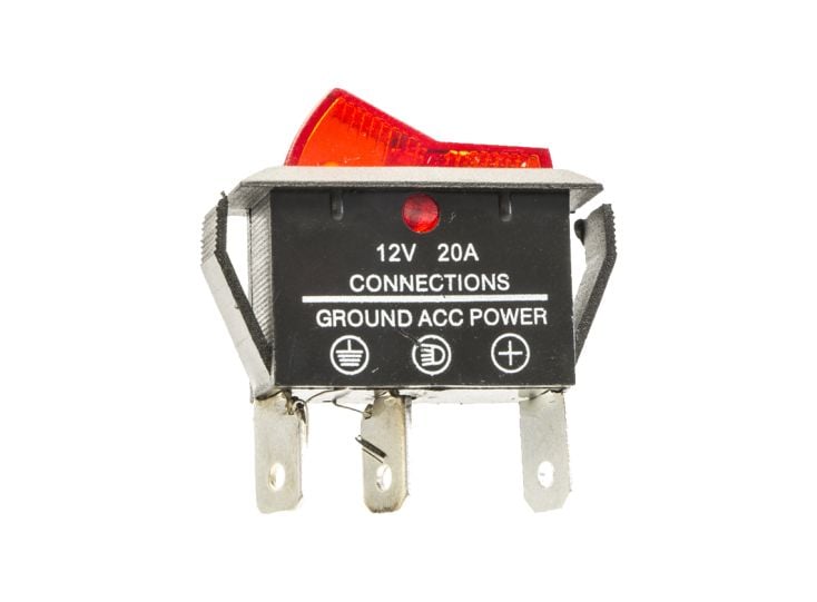E434RZ Kantelschakelaar, 25 A - red