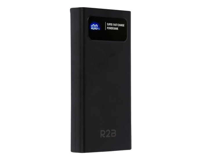 R2B 20.000 mAh Snellader Powerbank met LED Display