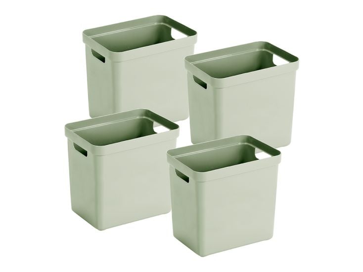 Sunware Sigma home set van 4 25L opbergbox - groen
