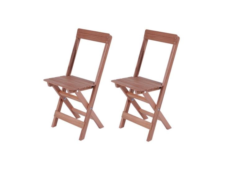 MaximaVida Berlijn Inklapbare houten stoel - 2 stuks