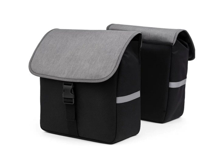 CUHOC 20 liter dubbele fietstas met kliksysteem en reflectie
