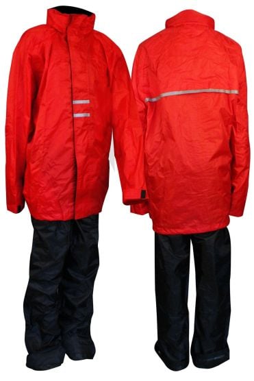 Ralka kinder regenpak - Rood/Zwart