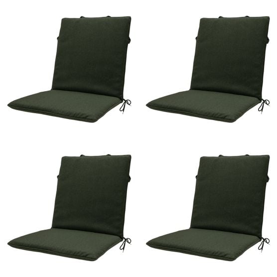 Madison Green canvas eco+ Stapelstoelkussen - Set van 4
