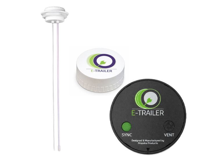 E-Trailer comfort pakket met E-Waterlevel, E-Gaslevel en E-Temperature modules