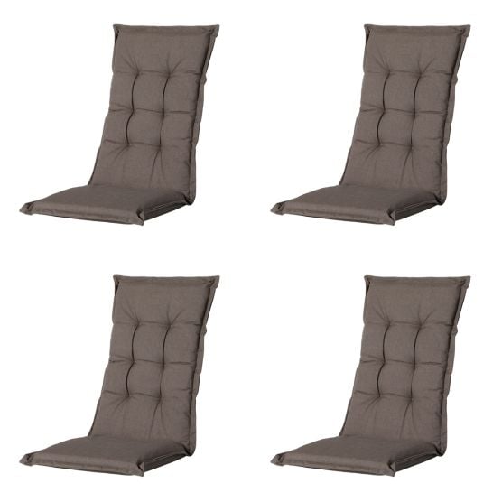 Madison Oxford taupe Tuinstoelkussen - Set van 4