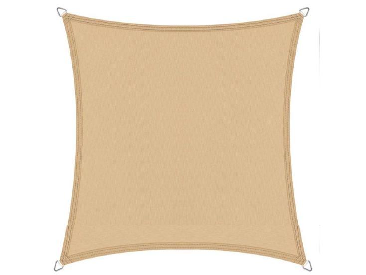 Buitenkado 3.6x3.6 beige waterdicht schaduwdoek vierkant
