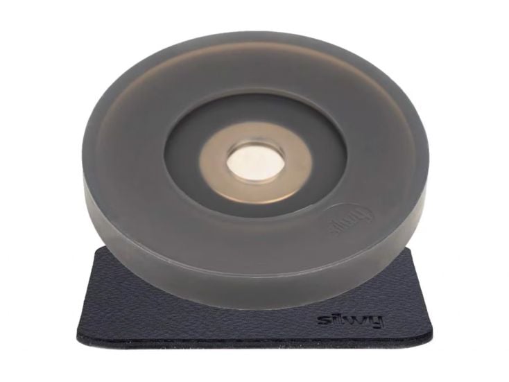 Silwy steelglas magnetische condoom met pad - Black