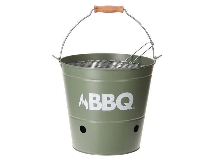 BBQ Ø 27,5 cm emmer kolenbarbecue - Matt green